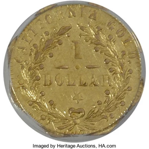 image for: 1874 $1 Indian Octagonal 1 Dollar, BG-1124, High R.4, AU55 PCGS. PCGS Population (3/49). NGC Census: (1/8). (#10935)...