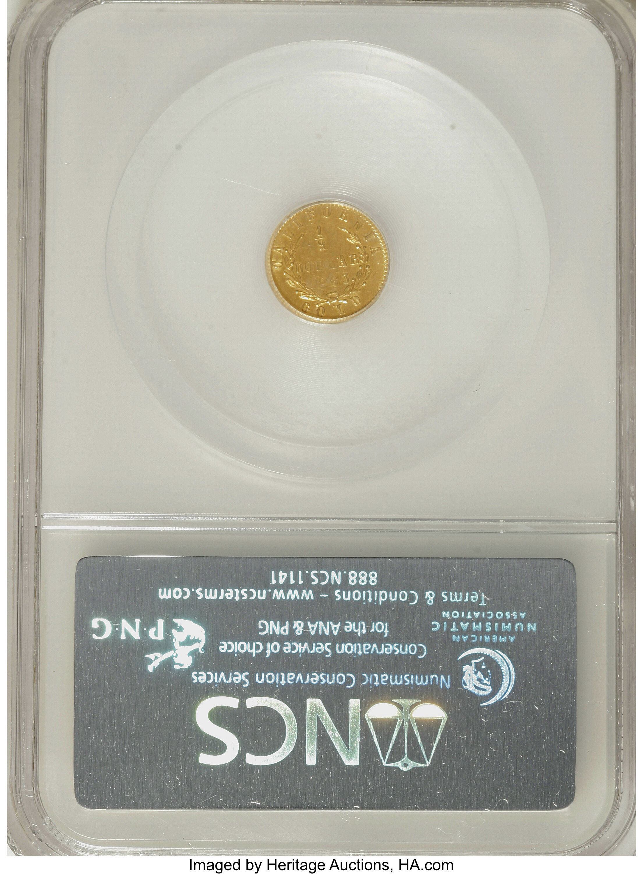 image for: 1863 G50C BG-1305 Kroll--Obverse Scratched--NCS--Unc Details.From The Hamous Collection of California Gold....