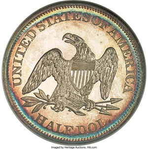 image for: 1865 50C PR67 Cameo NGC....