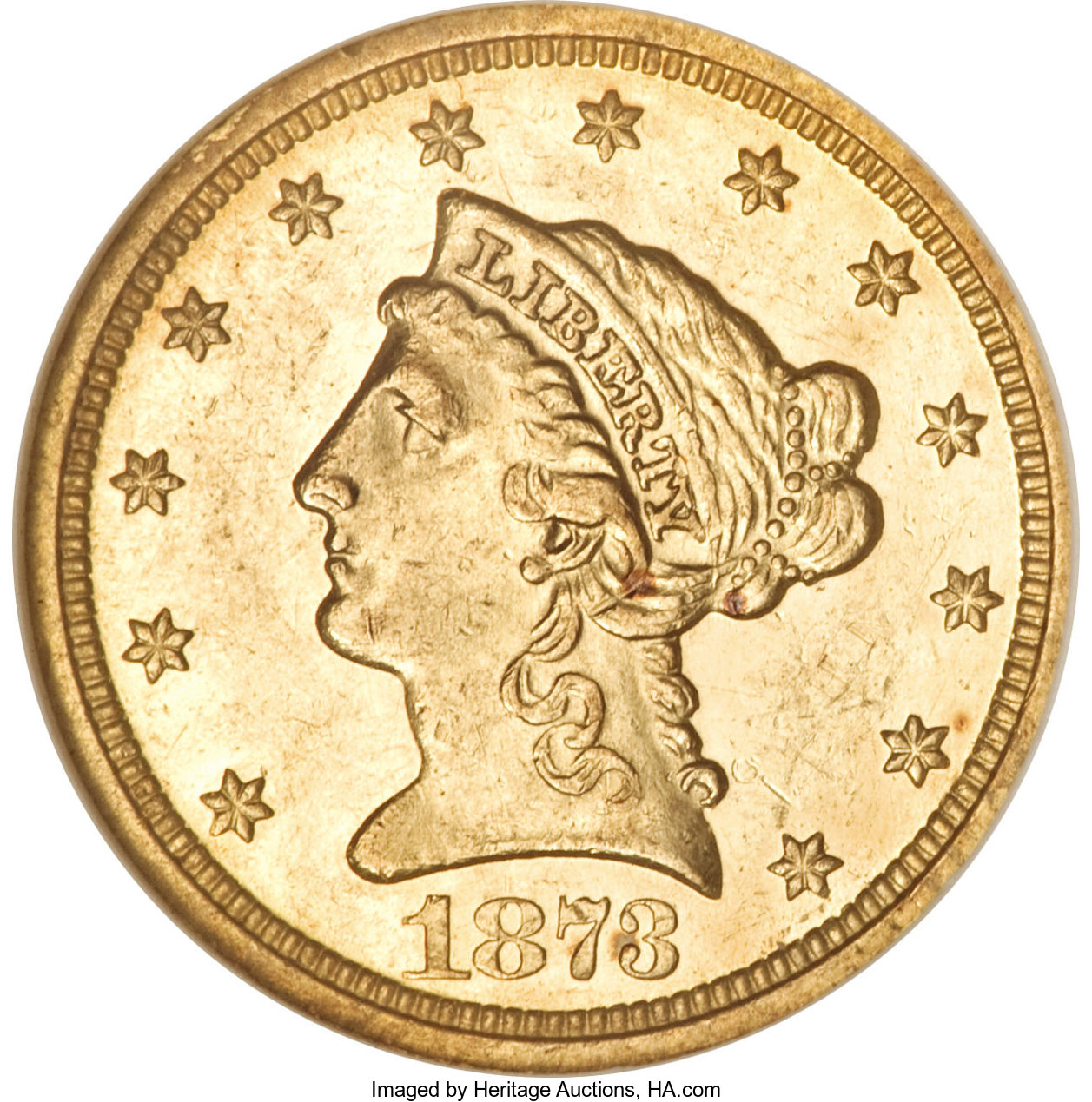 image for: 1873 $2 1/2 Closed 3 PR58 ANACS....