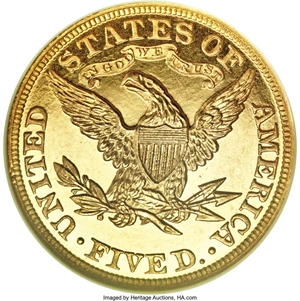 image for: 1887 $5 PR64 Cameo NGC....
