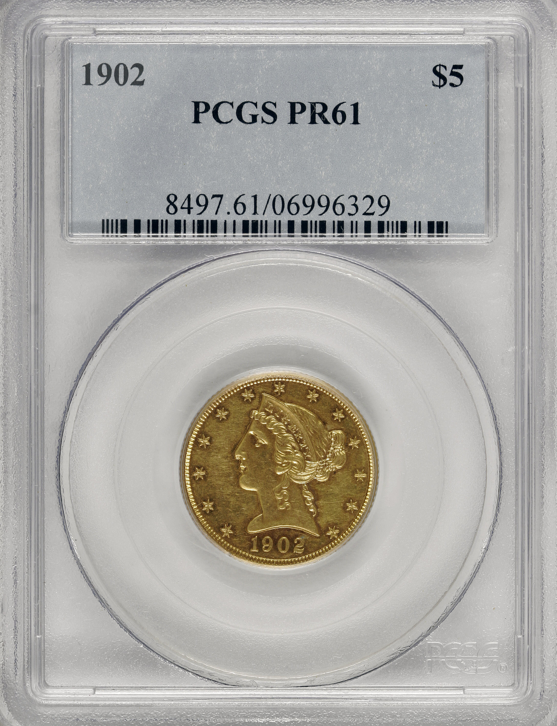 image for: 1902 $5 PR61 PCGS....