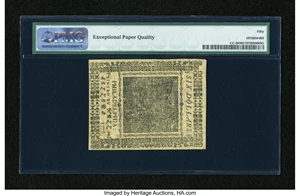 image for: Continental Currency February 17, 1776 $6 PMG About Uncirculated 50 EPQ....