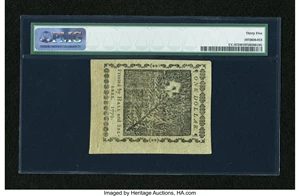 image for: Continental Currency January 14, 1779 $1 Blue Counterfeit Detector PMG Choice Very Fine 35....