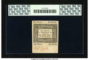 image for: Connecticut June 19, 1776 6d PCGS Choice About New 58PPQ....