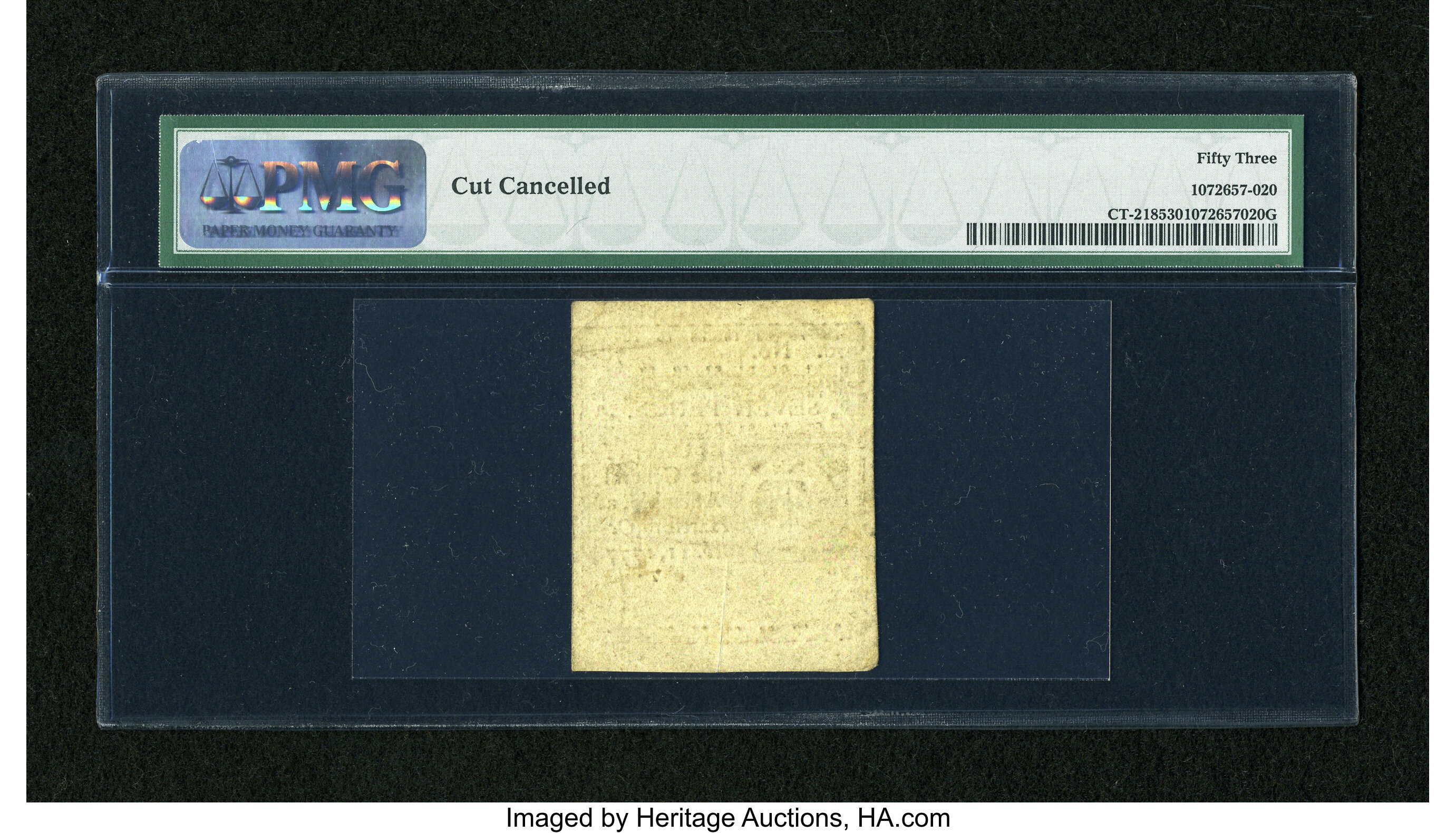 image for: Connecticut October 11, 1777 7d White Paper PMG About Uncirculated 53....