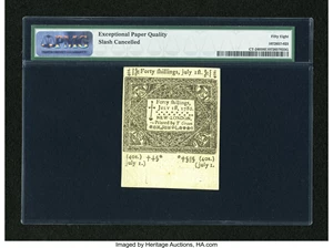 image for: Connecticut July 1, 1780 40s PMG Choice About Unc 58 EPQ....