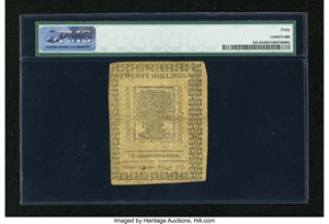 image for: Delaware May 1, 1777 20s PMG Extremely Fine 40....