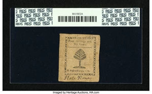 image for: Massachusetts 1779 4s6d PCGS Very Fine 25....