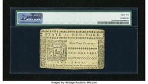 image for: New York August 13, 1776 $10 PMG Choice Very Fine 35....