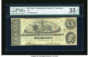 image for: T58 $20 1863 PF-28 Cr. 427....