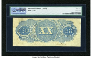 image for: T58 $20 1863 PF-28 Cr. 427....