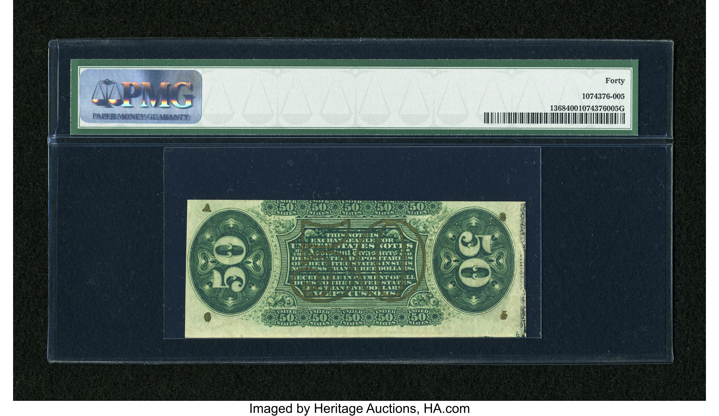 image for: Fr. 1368 50c Third Issue Justice PMG Extremely Fine 40....