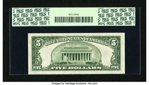 image for: Fr. 1530* $5 1928E Legal Tender Star Note. PCGS Extremely Fine 45....
