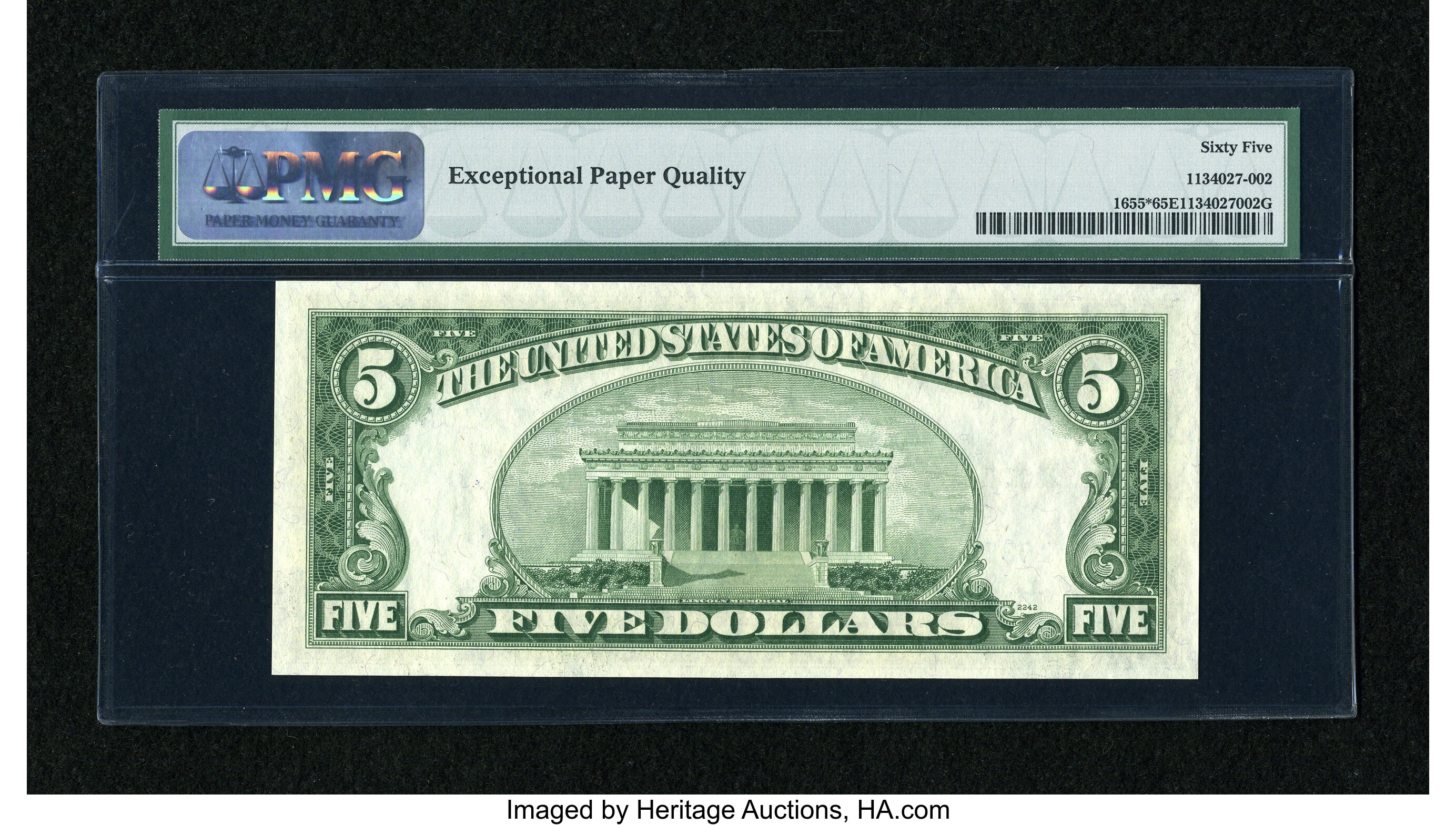 image for: Fr. 1655* $5 1953 Silver Certificate Star Note. PMG Gem Uncirculated 65 EPQ....