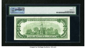 image for: Fr. 2151-B $100 1928A Light Green Seal Federal Reserve Note. PMG About Uncirculated 50....
