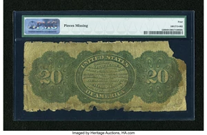 image for: Fr. 126 $20 1863 Legal Tender PMG Good 4 Net....