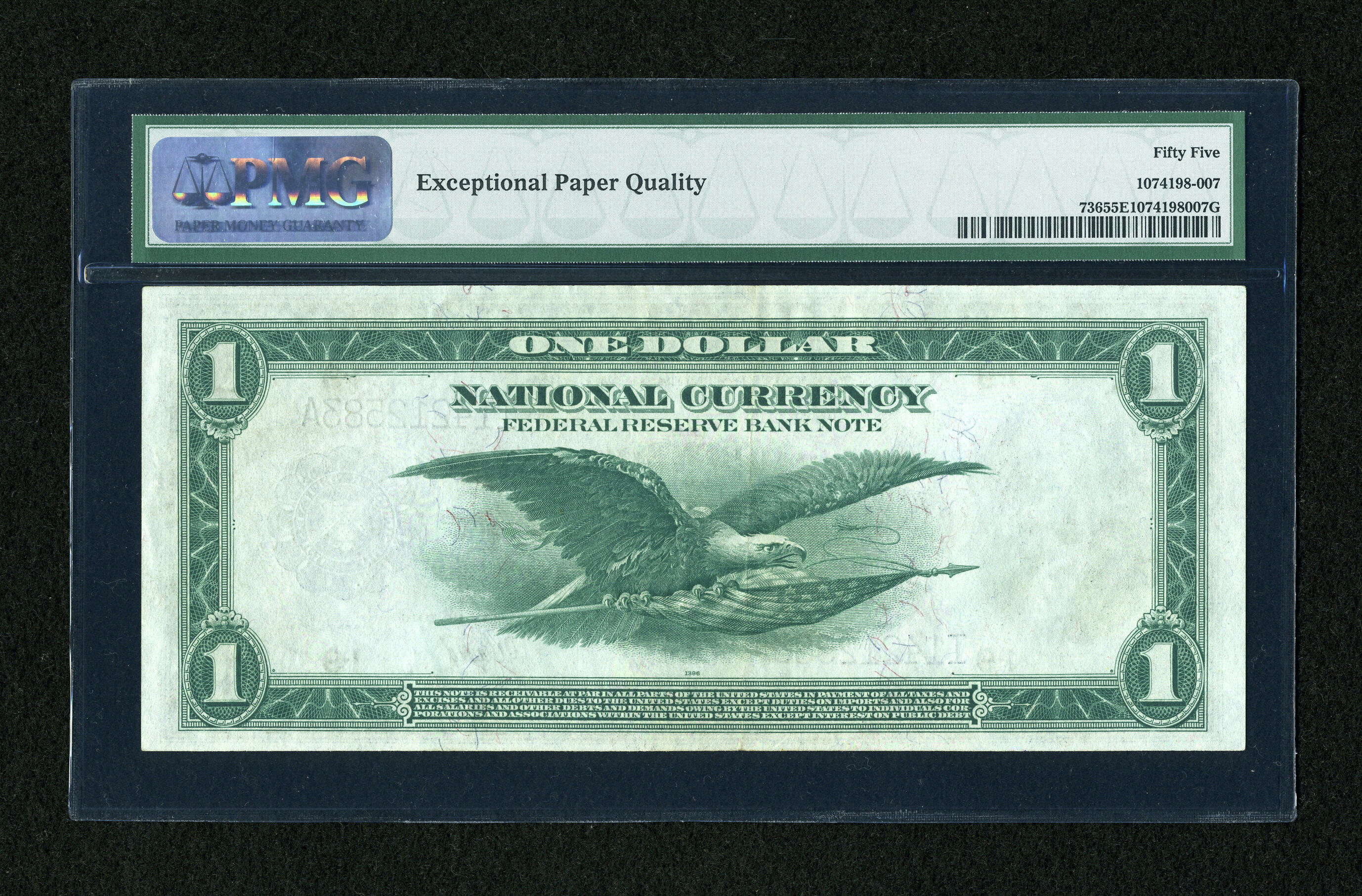 image for: Fr. 736 $1 1918 Federal Reserve Bank Note PMG About Uncirculated 55 EPQ....