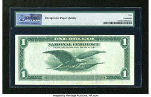 image for: Fr. 745 $1 1918 Federal Reserve Bank Note PMG Extremely Fine 40 EPQ....