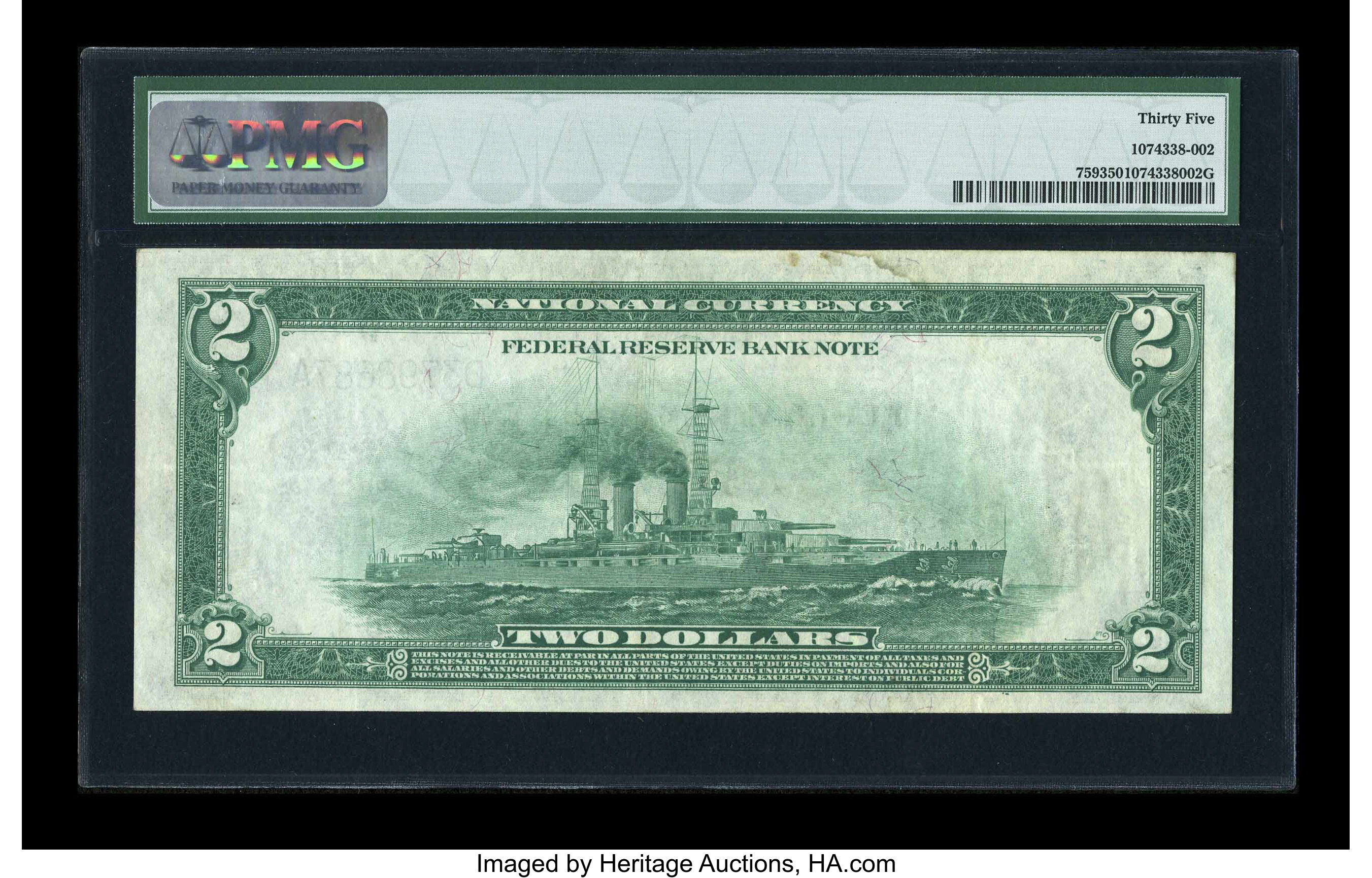 image for: Fr. 759 $2 1918 Federal Reserve Bank Note PMG Choice Very Fine 35....
