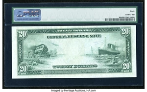 image for: Fr. 966 $20 1914 Federal Reserve Note PMG Extremely Fine 40....