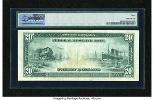 image for: Fr. 999 $20 1914 Federal Reserve Note PMG Very Fine 30....