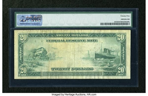 image for: Fr. 1010 $20 1914 Federal Reserve Note PMG Very Fine 25....