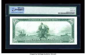 image for: Fr. 1068 $50 1914 Federal Reserve Note PMG Very Fine 25....
