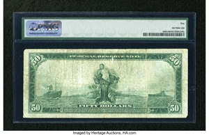 image for: Fr. 1068 $50 1914 Federal Reserve Note PMG Very Good 10....
