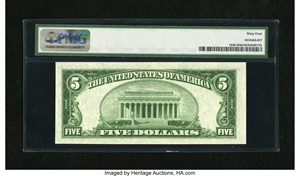 image for: Fr. 1956-I $5 1934 Mule Federal Reserve Note. PMG Choice Uncirculated 64....