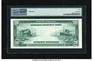 image for: Fr. 986 $20 1914 Federal Reserve Note PMG Very Fine 30....