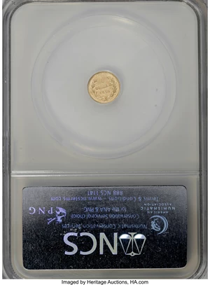 image for: 1855 25C Liberty Round 25 Cents, BG-226A, R.5,--Obverse Scratched--NCS. AU Details. NGC Census: (0/4). PCGS Population (0/7...