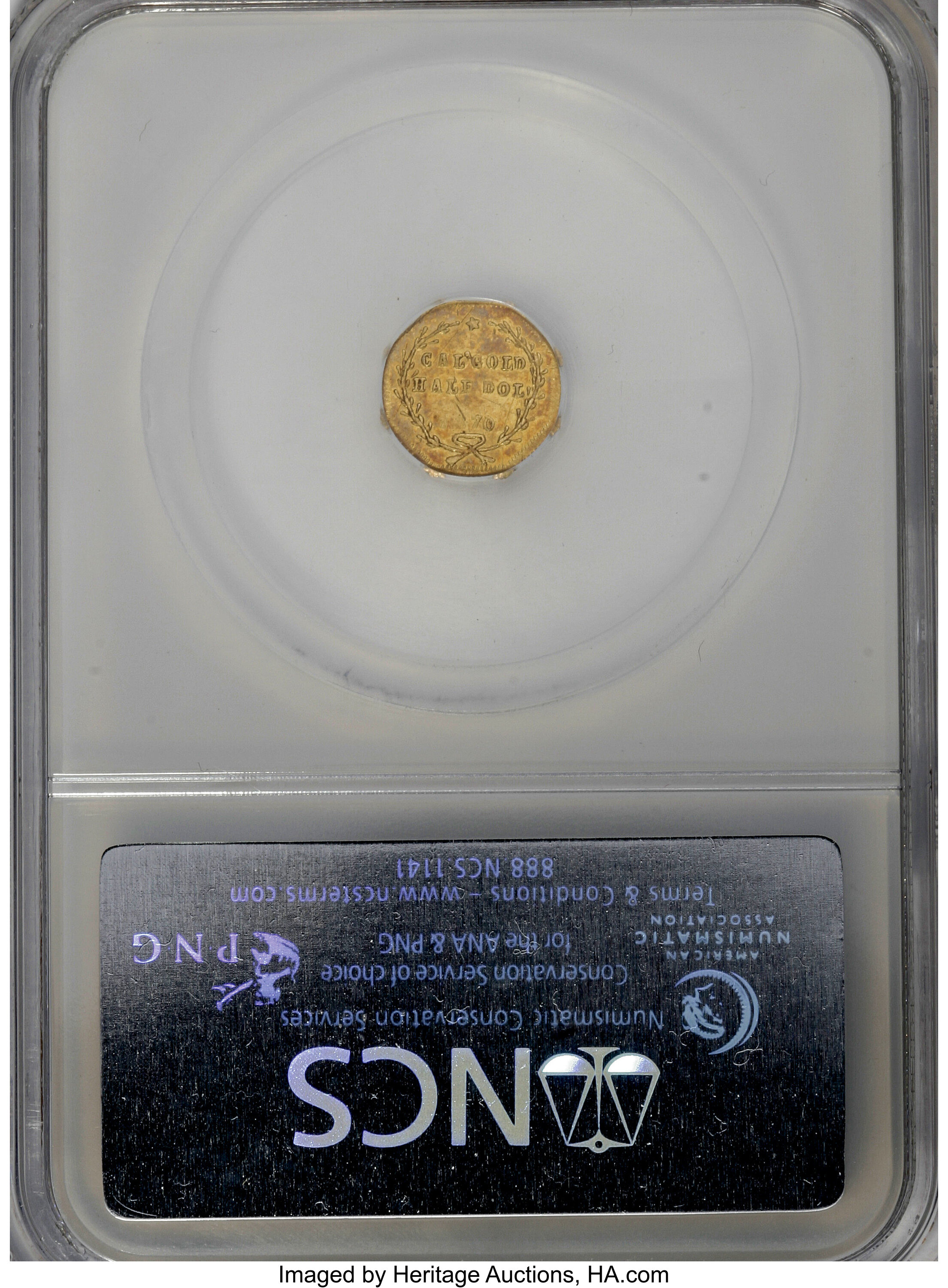 image for: 1870 50C Liberty Octagonal 50 Cents, BG-920, High R.4,--Scratched--NCS. AU Details. NGC Census: (0/6). PCGS Population (6/5...