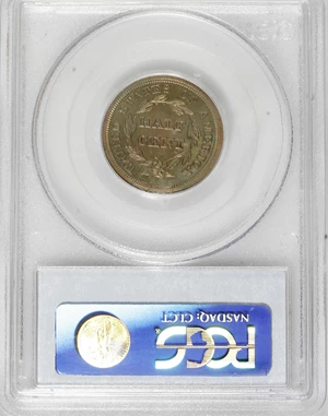 image for: 1855 1/2 C PR62 Brown PCGS....