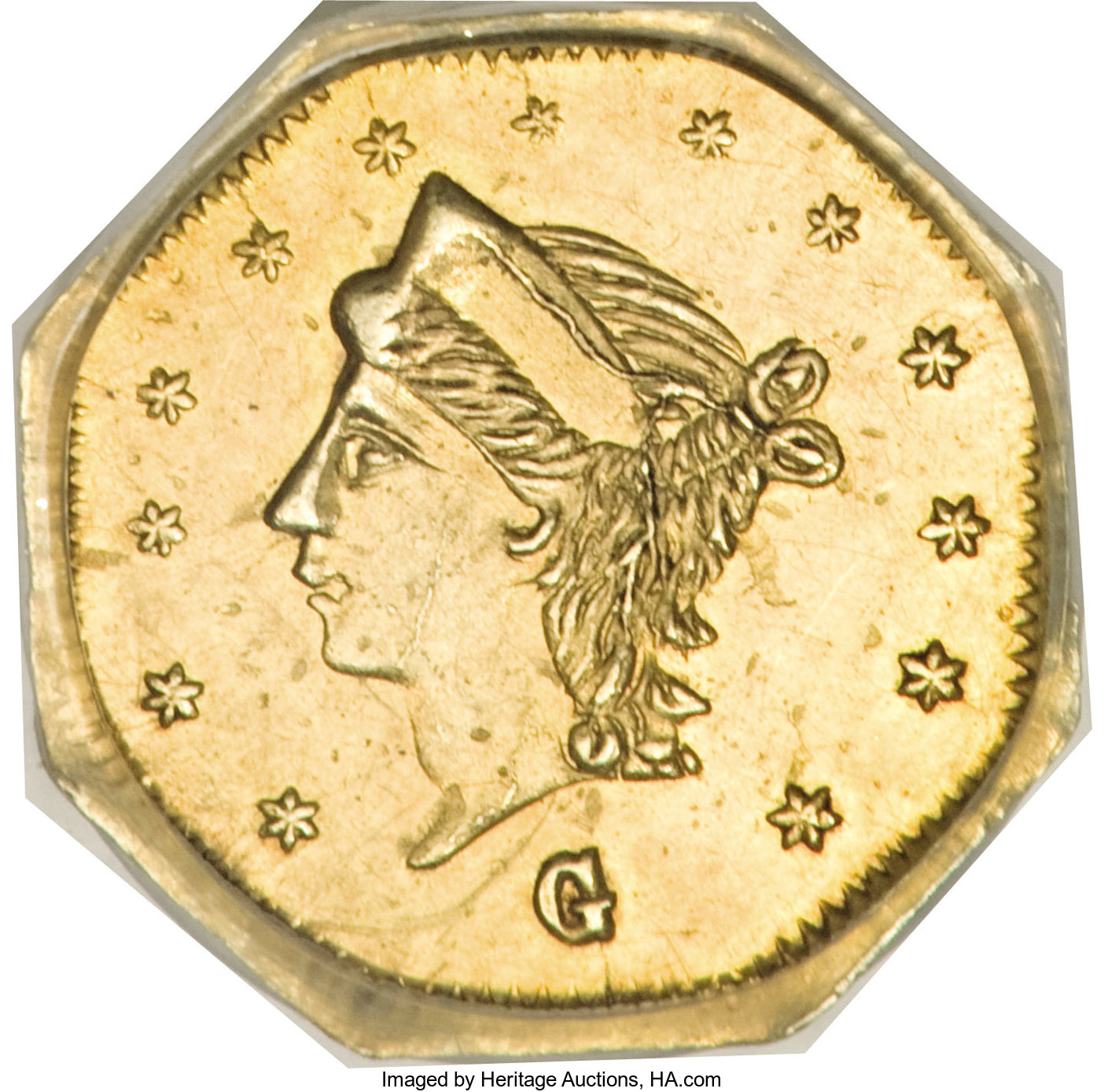 image for: 1867 25C Liberty Octagonal 25 Cents, BG-742, Low R.7, MS62 PCGS....