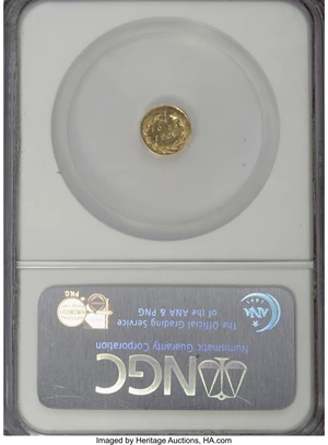 image for: 1865 25C Liberty Round 25 Cents, BG-802, Low R.5, MS64 NGC....