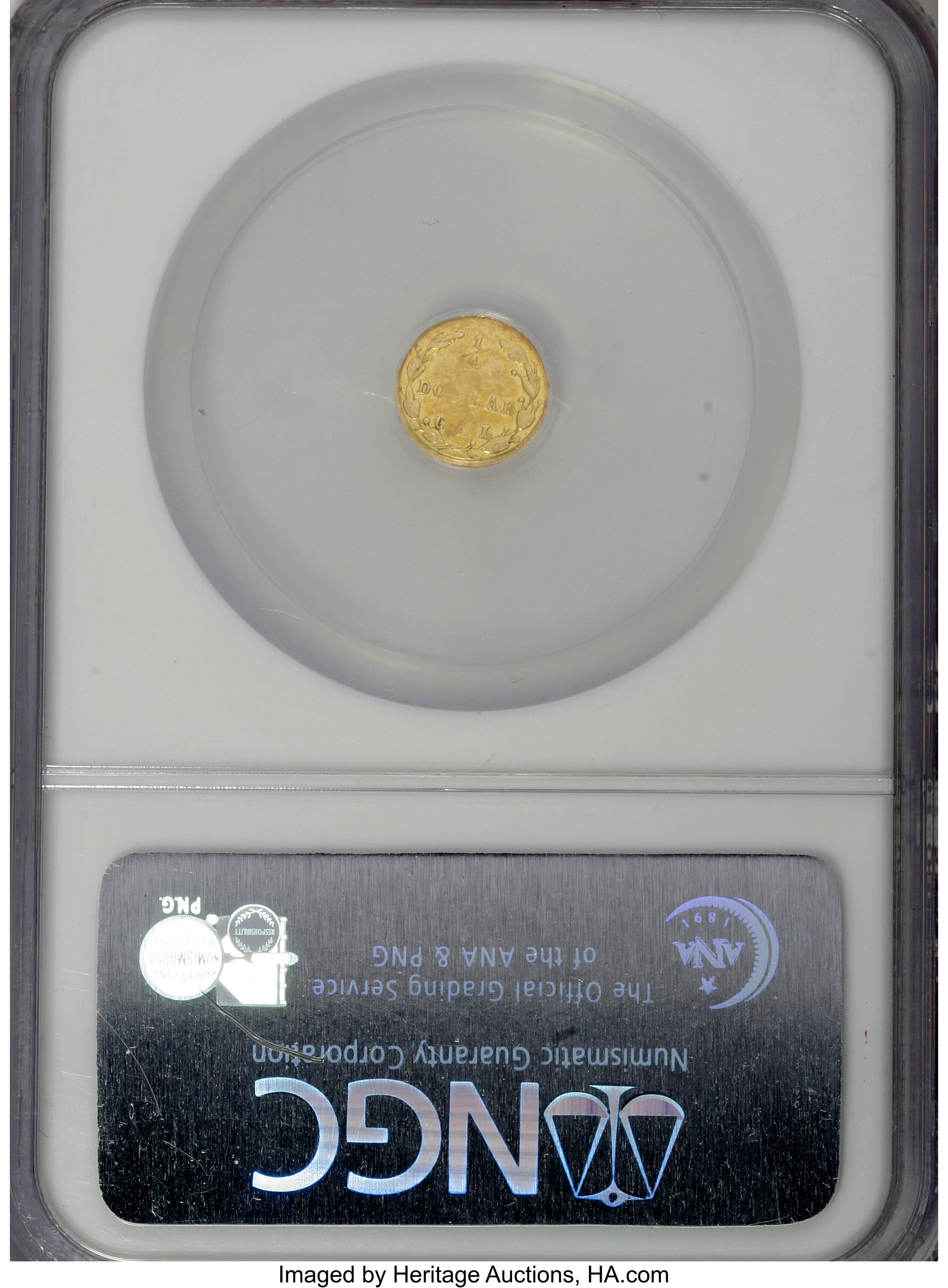 image for: 1870 25C Liberty Round 25 Cents, BG-836, High R.7, MS61 NGC....