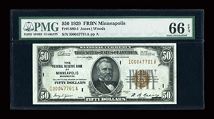 image for: Fr. 1880-I $50 1929 Federal Reserve Bank Note. PMG Gem Uncirculated 66 EPQ....
