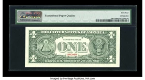 image for: Fr. 1907-A $1 1969D Specimen Federal Reserve Note. PMG Choice Uncirculated 64 EPQ....