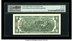 image for: Fr. 1935-I $2 1976 Specimen Federal Reserve Note. PMG Choice About Uncirculated 58....