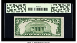 image for: Fr. 1951-I $5 1928A Federal Reserve Note. PCGS Very Choice New 64PPQ....