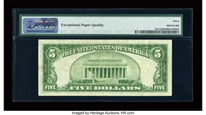 image for: Fr. 1951-K $5 1928A Federal Reserve Note. PMG Very Fine 30 EPQ....