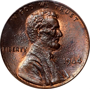 image for: 1984 Lincoln Cent. Doubled Die Obverse. MS-63 RB (PCGS).
