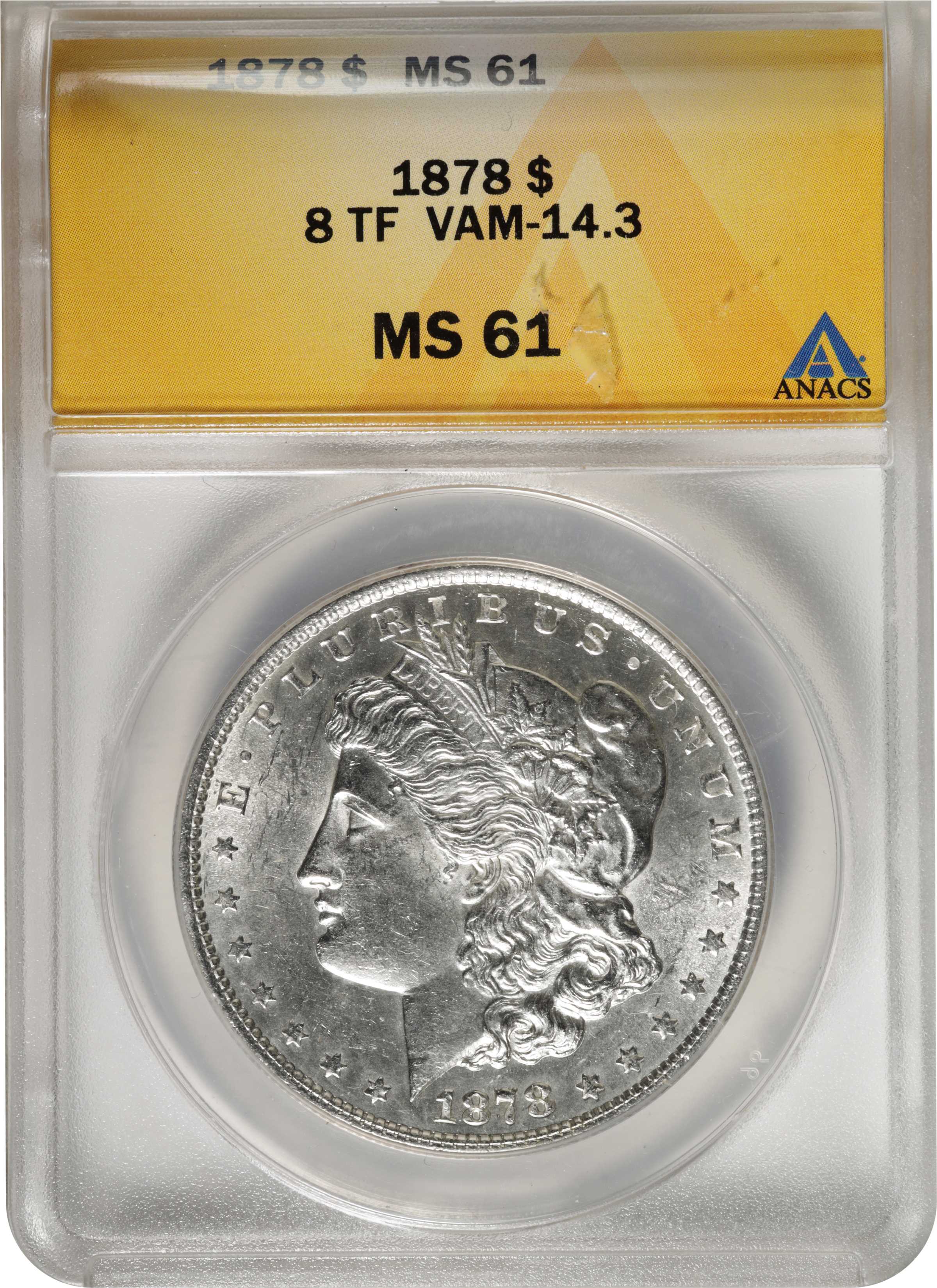 1878 8TF $1  Doubled Bow, VAM-14.3 VF25 thumbnail 12