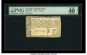 image for: Georgia 1776 3d PMG Extremely Fine 40....