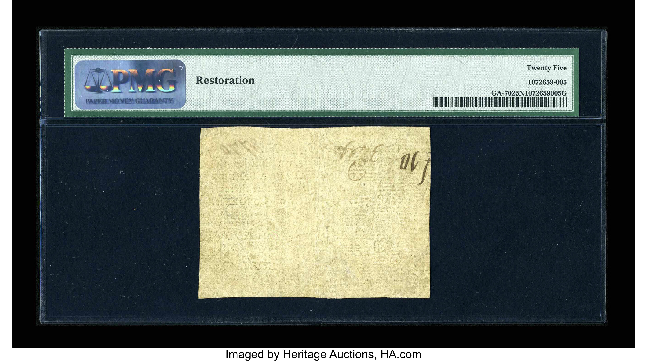 image for: Georgia 1776 $1/2 PMG Very Fine 25 NET....