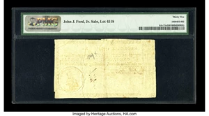 image for: Georgia 1776 $1 Orange Seal PMG Choice Very Fine 35....