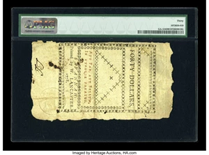 image for: Georgia May 4, 1778 $40 PMG Very Fine 30....