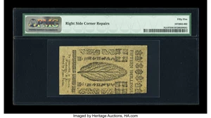 image for: New Jersey June 22, 1756 15s PMG About Uncirculated 55....
