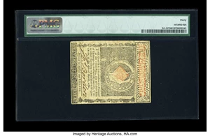 image for: New Jersey June 9, 1780 $4 PMG Very Fine 30....